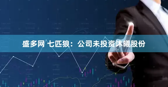 盛多网 七匹狼：公司未投资沐曦股份